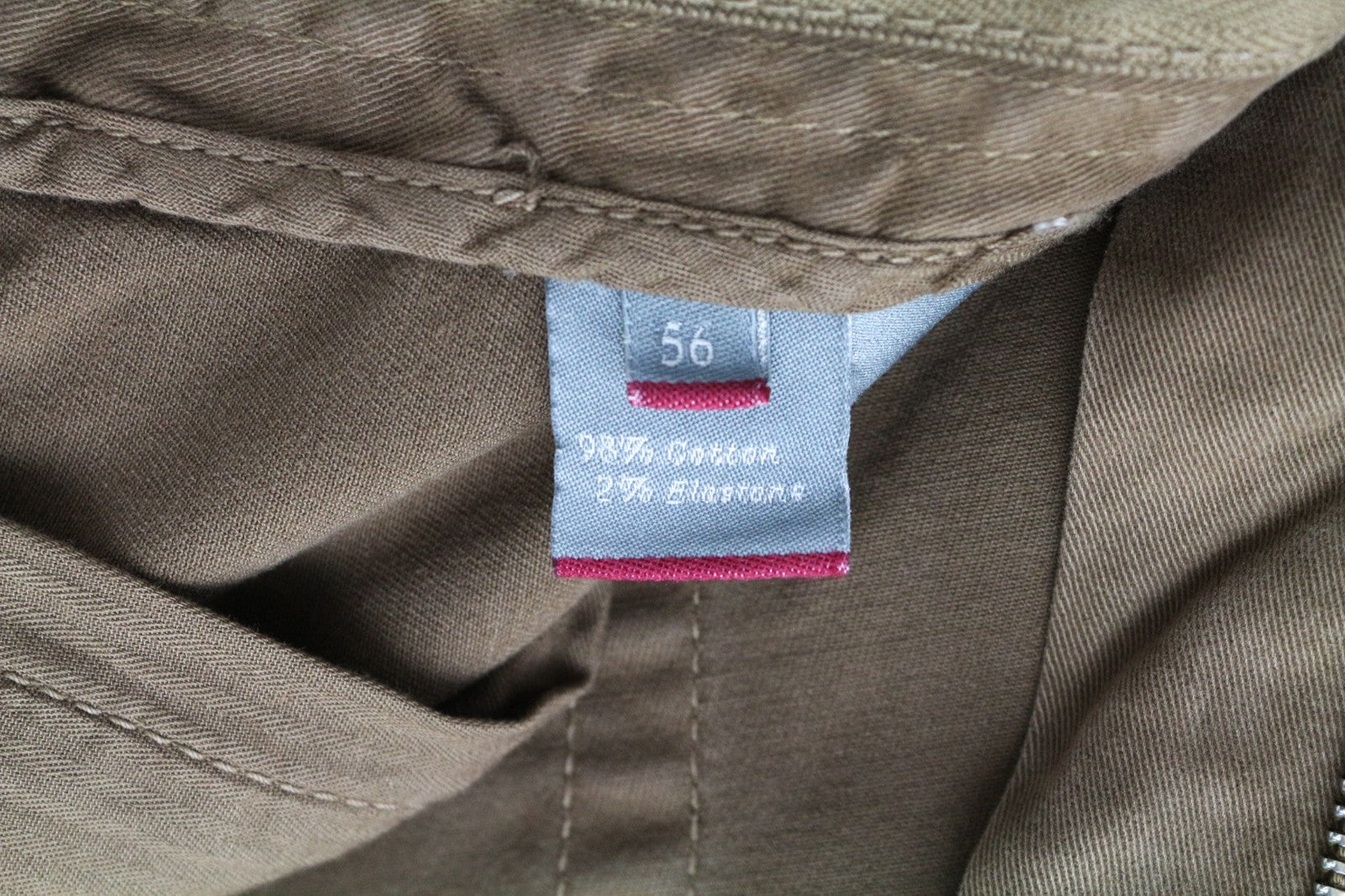 HARMONT &amp; BLAINE vyriškos kelnės 56 rudos medvilnės tamprios siauros klešnės 