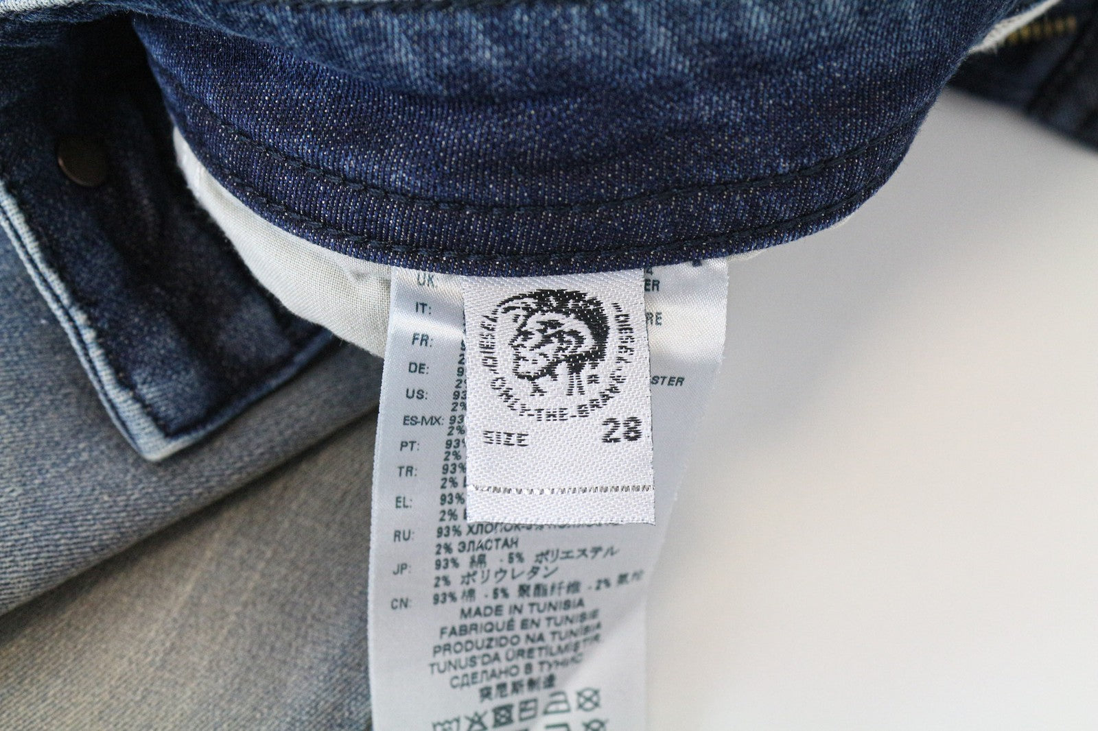 DIESEL Thommer-T 0870X Men's JoggJeans W28 Skinny Blue Stretch Sweat Aged Wash