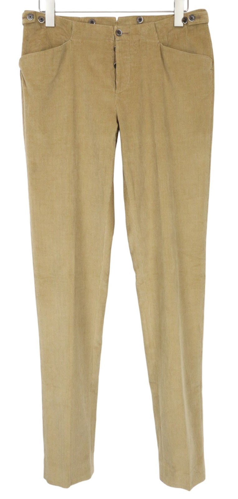 „SUITSUPPLY Jort“ laisvalaikio vyriškos velveto kelnės, UK32R, rudos klostuotos medvilnės kašmyro audinio 