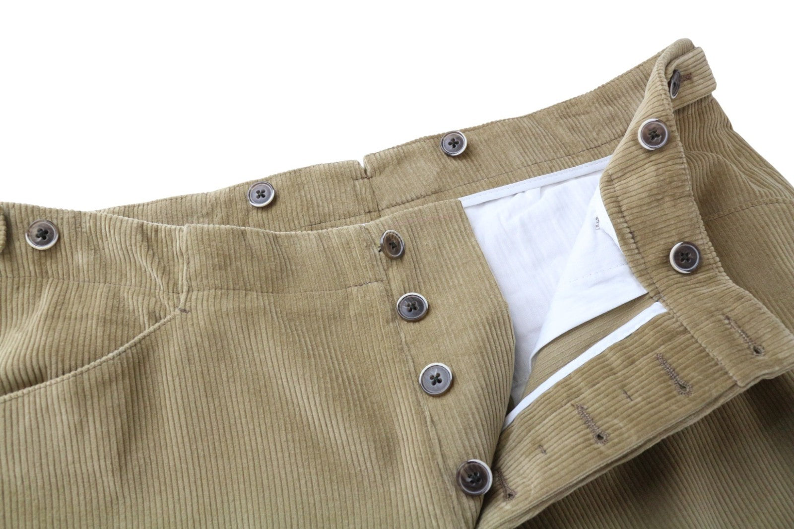 „SUITSUPPLY Jort“ laisvalaikio vyriškos velveto kelnės, UK32R, rudos klostuotos medvilnės kašmyro audinio 