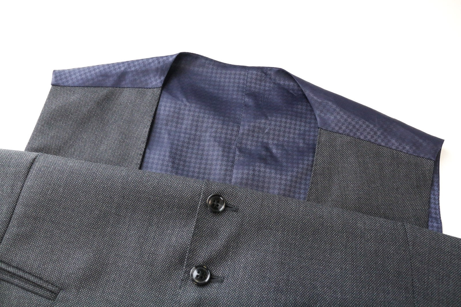 SUITSUPPLY Ferrara vyriška liemenė UK48S pilka vienaeilė grynos vilnos liemenė 