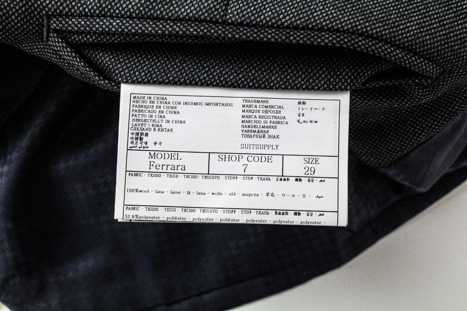 SUITSUPPLY Ferrara vyriška liemenė UK48S pilka vienaeilė grynos vilnos liemenė 