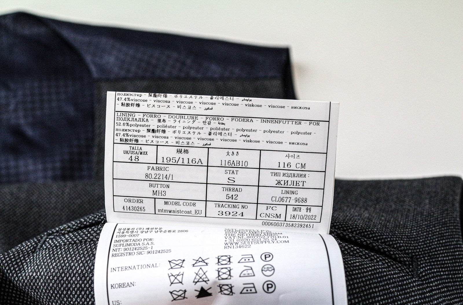 SUITSUPPLY Ferrara vyriška liemenė UK48S pilka vienaeilė grynos vilnos liemenė 