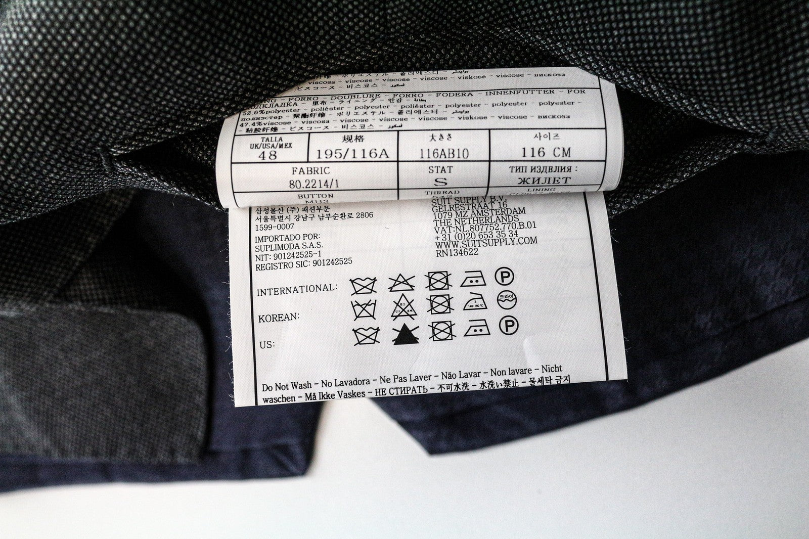 SUITSUPPLY Ferrara vyriška liemenė UK48S pilka vienaeilė grynos vilnos liemenė 