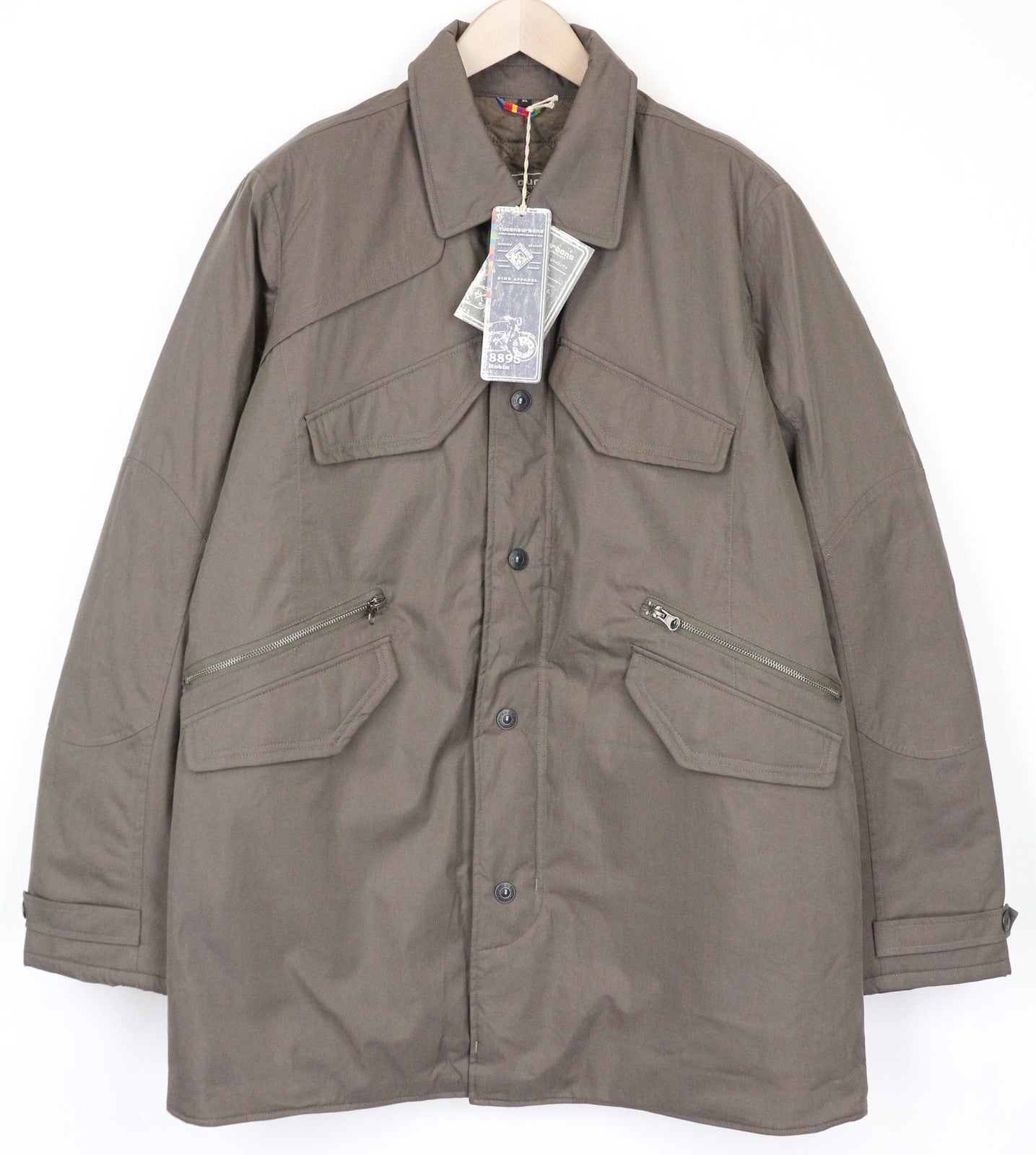 TUCANO URBANO Robin vyriška motociklininko striukė, XL dydžio, smėlio spalvos, ruda, vandeniui atspari, medvilninė, lietpaltis 