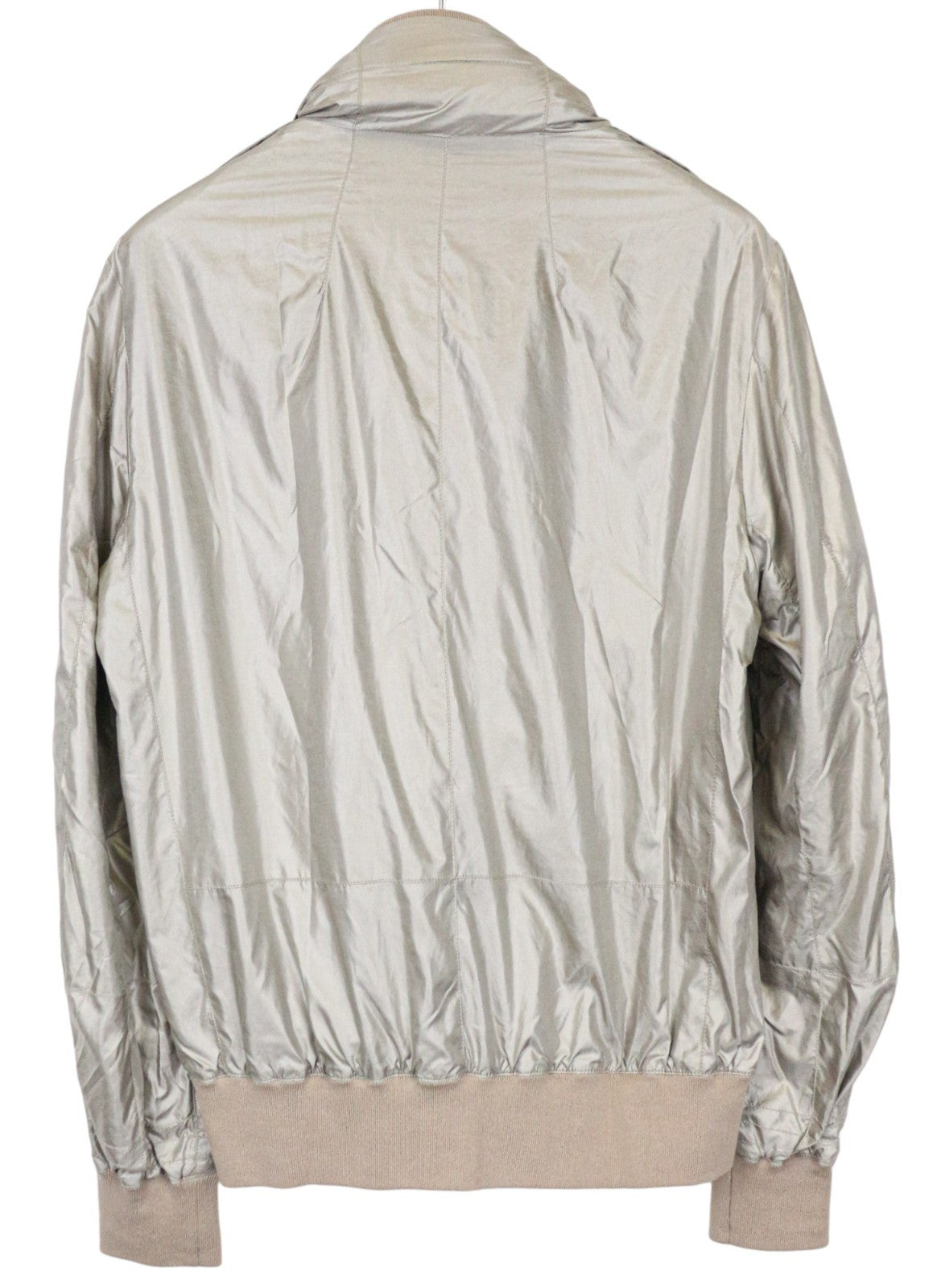 RICHMOND vyriška laisvalaikio striukė 48 ruda blizgi užtrauktuku priekyje ilgomis rankovėmis lengva 