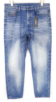 DIESEL Markhy 0076Y Men's Slim Jeans W34/L32 Blue Faded 5-Pocket Denim Pants