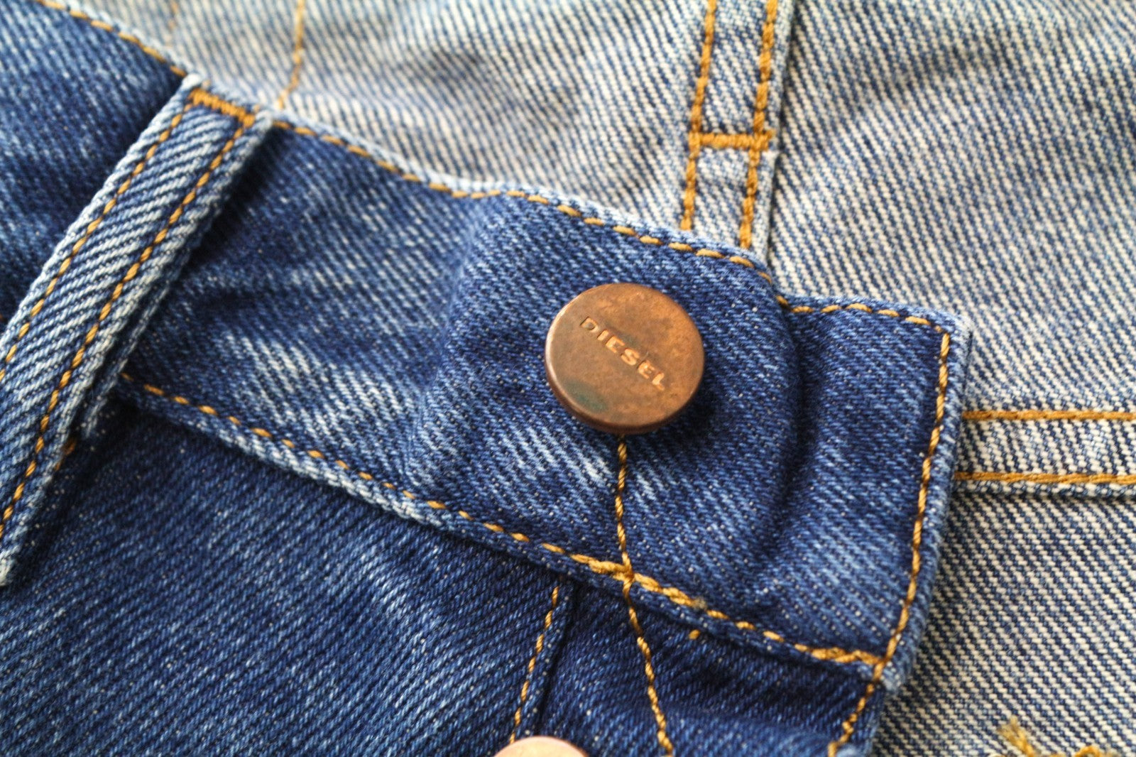 DIESEL D-Aygle 0076Y Men Jeans W28/L30 Blue Tapered Fit Non-Stretch Button-Fly