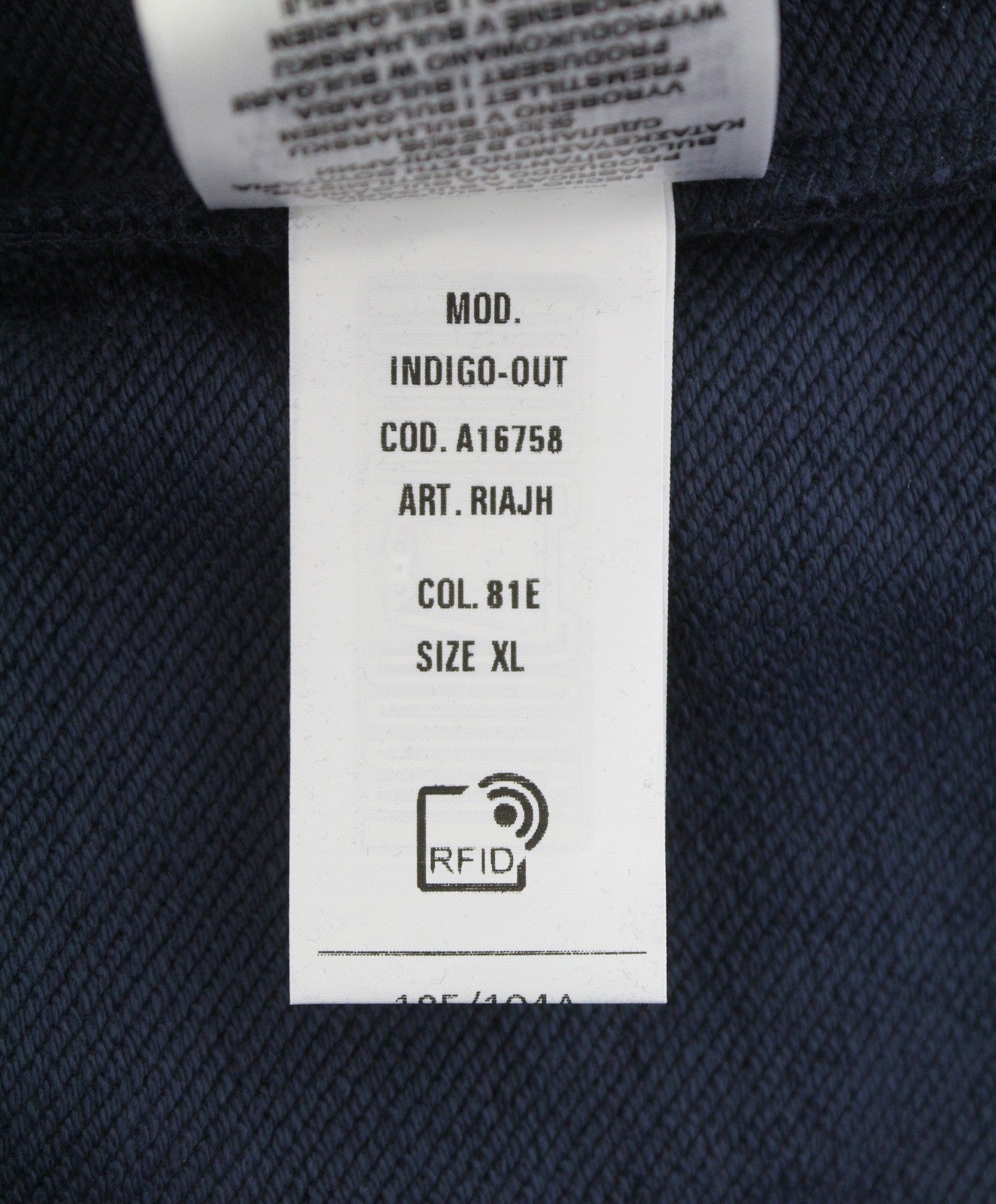 DIESEL Indigo-Out Men Sweatshirt XL Blue Crew Neck Fluffy Logo Pull On RRP175