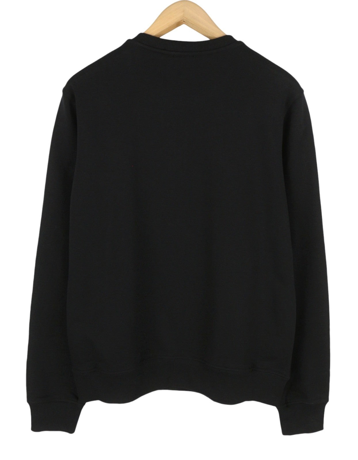DIESEL Indigo-Out Men Sweatshirt M Black Crew Neck Fluffy Logo Pull On RRP175