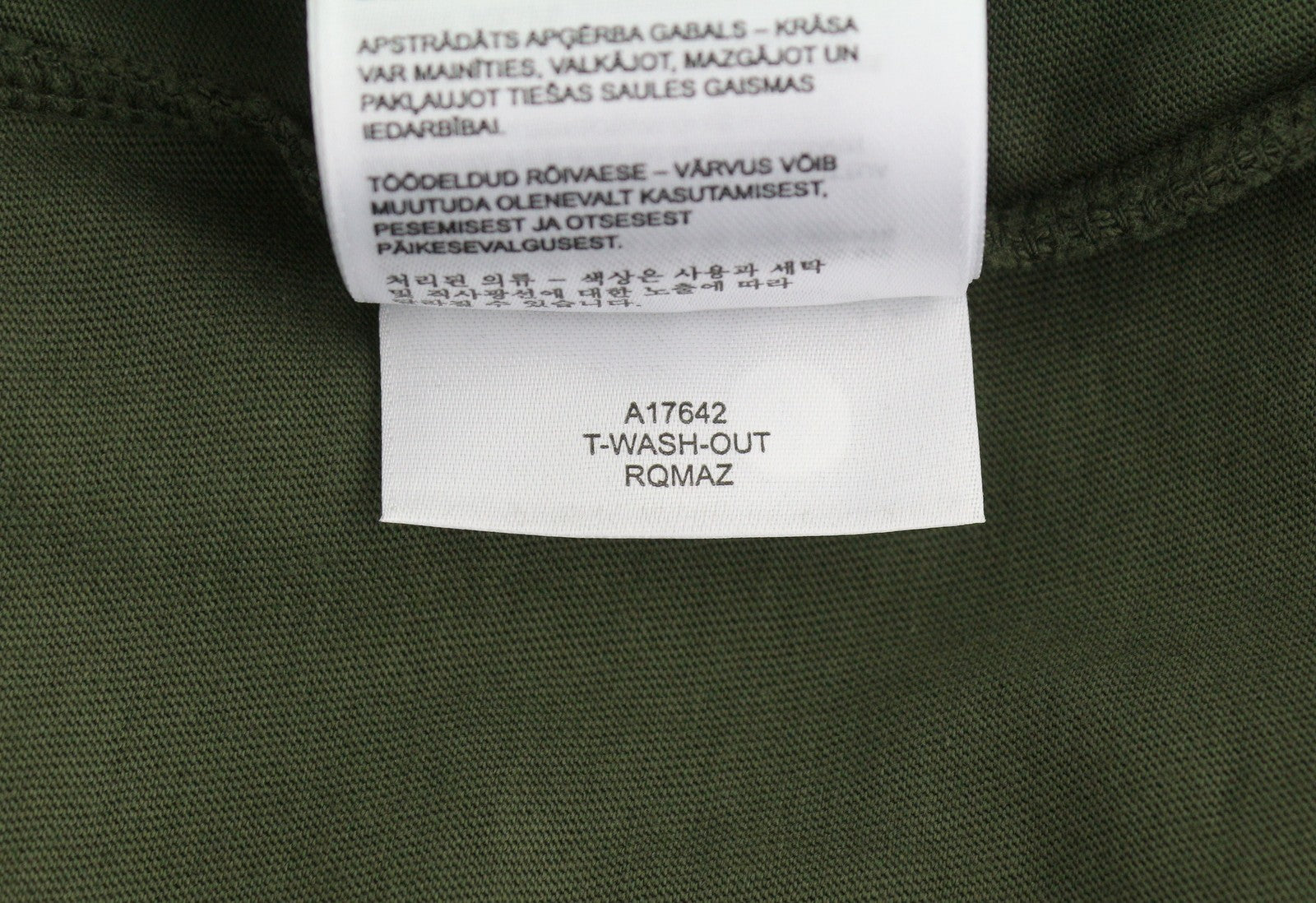 DIESEL T-Wash-Out Men T-Shirt 2XL Green Faded Tricot Oversized Short Sleeved