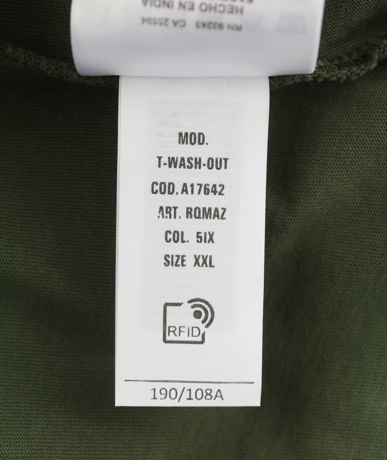 DIESEL T-Wash-Out Men T-Shirt 2XL Green Faded Tricot Oversized Short Sleeved