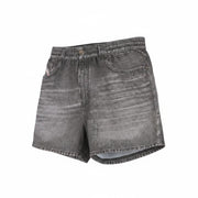 DIESEL BMBX-KEN-37 Boxers Men Swimwear M Grey Denim Effect Mesh Inner RRP125