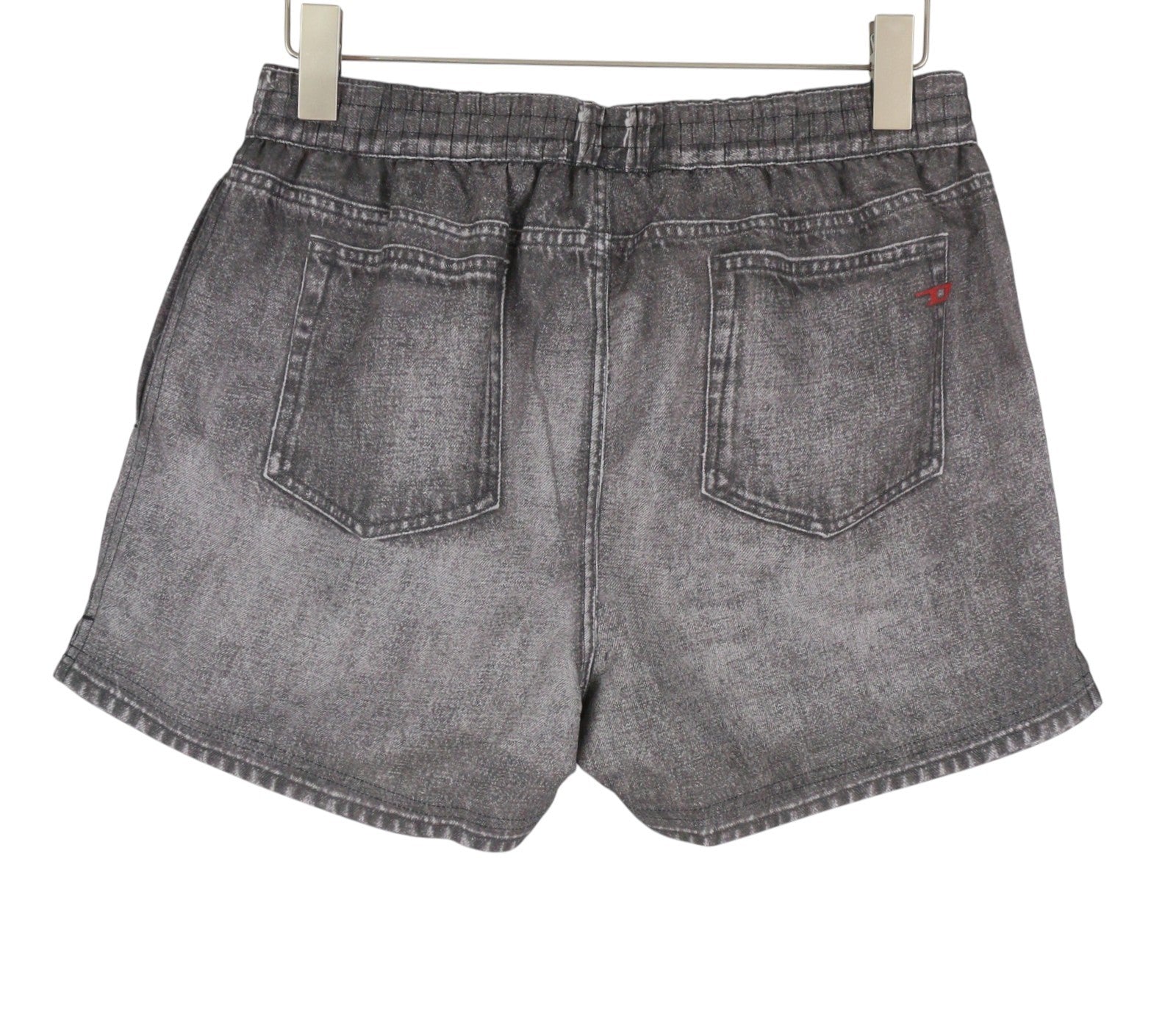 DIESEL BMBX-KEN-37 Boxers Men Swimwear M Grey Denim Effect Mesh Inner RRP125