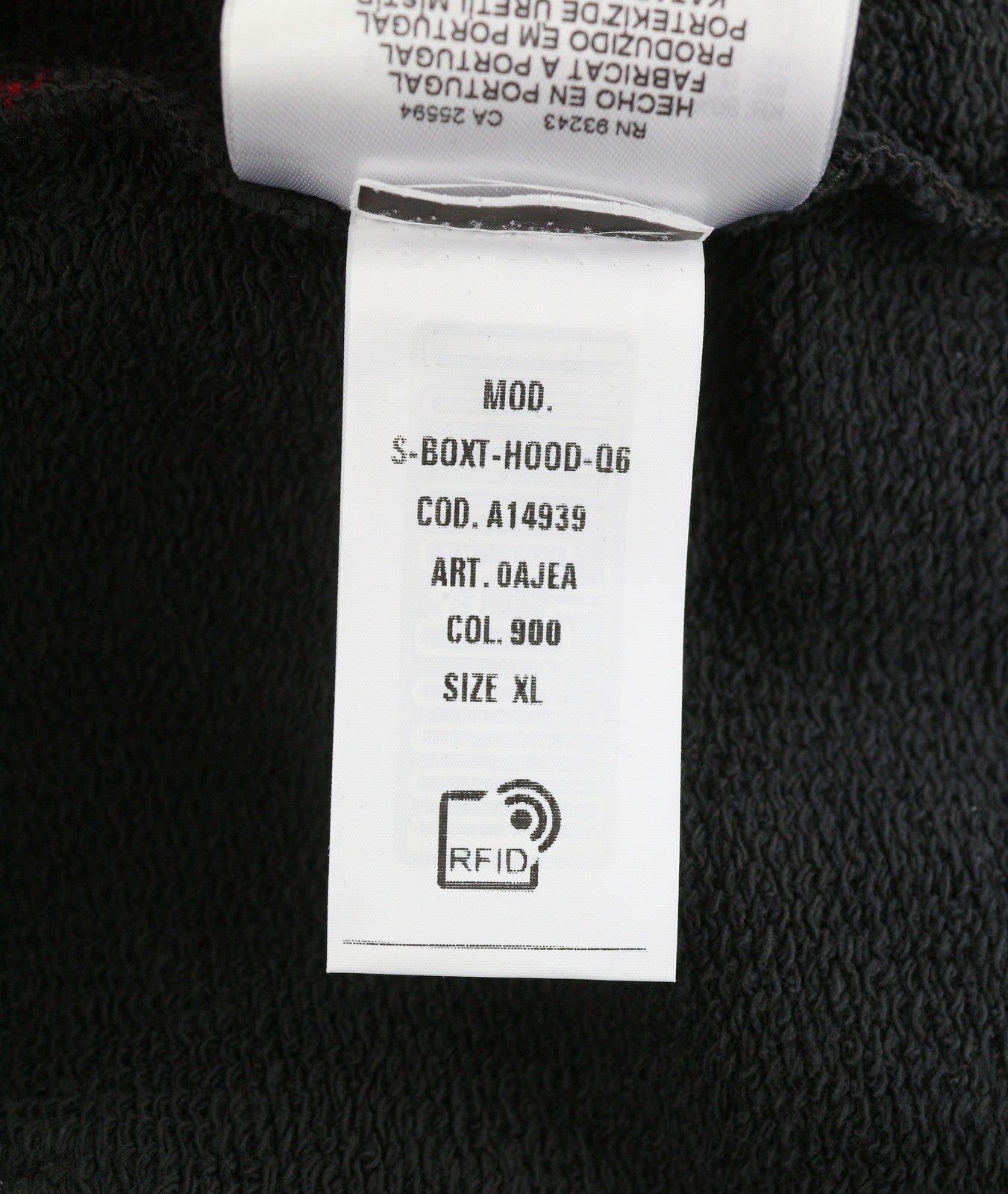 DIESEL S-Boxt-Hood-Q6 Men Hoodie XL Black Metallic Shiny Relaxed Fit RRP395