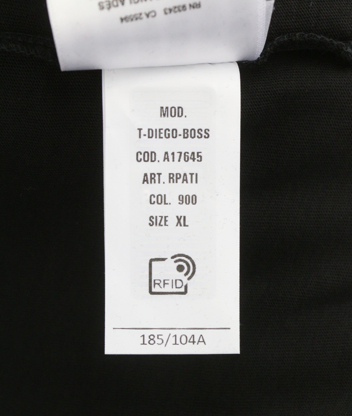 DIESEL T-Diego-Boss Men T-Shirt XL Black Tricot Crew Neck Short Sleeves