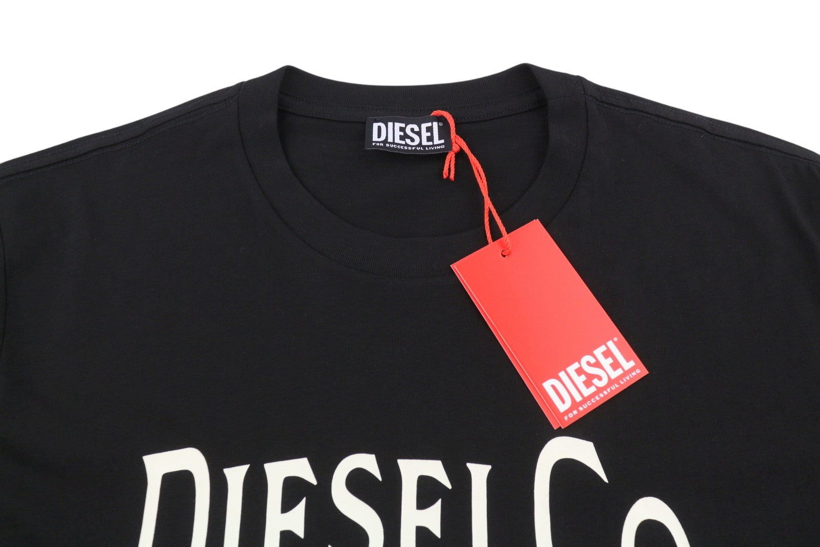 DIESEL T-Diego-Boss Men T-Shirt XL Black Tricot Crew Neck Short Sleeves