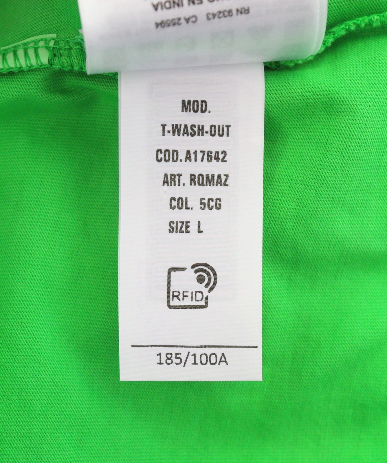 DIESEL T-Wash-Out Men T-Shirt L Green Faded Oversized Crew Neck Short Sleeve