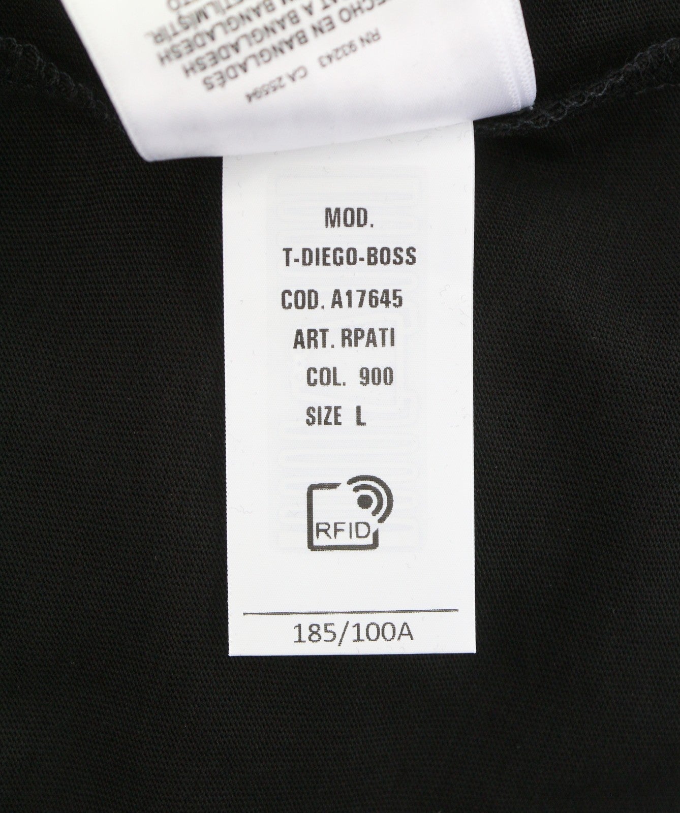 DIESEL T-Diego-Boss Men T-Shirt L Black Tricot Crew Neck Short Sleeved