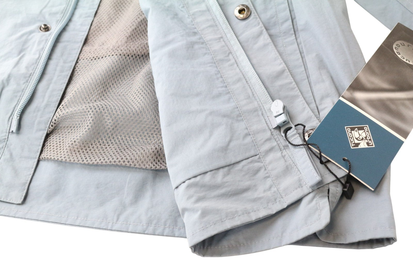 TUCANO URBANO Albertina moteriška striukė su gobtuvu, mėlyna, medvilnės mišinio, vėjui nepralaidi striukė, EU38 