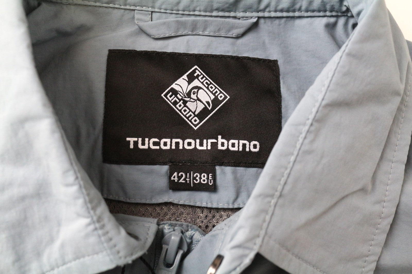 TUCANO URBANO Albertina moteriška striukė su gobtuvu, mėlyna, medvilnės mišinio, vėjui nepralaidi striukė, EU38 