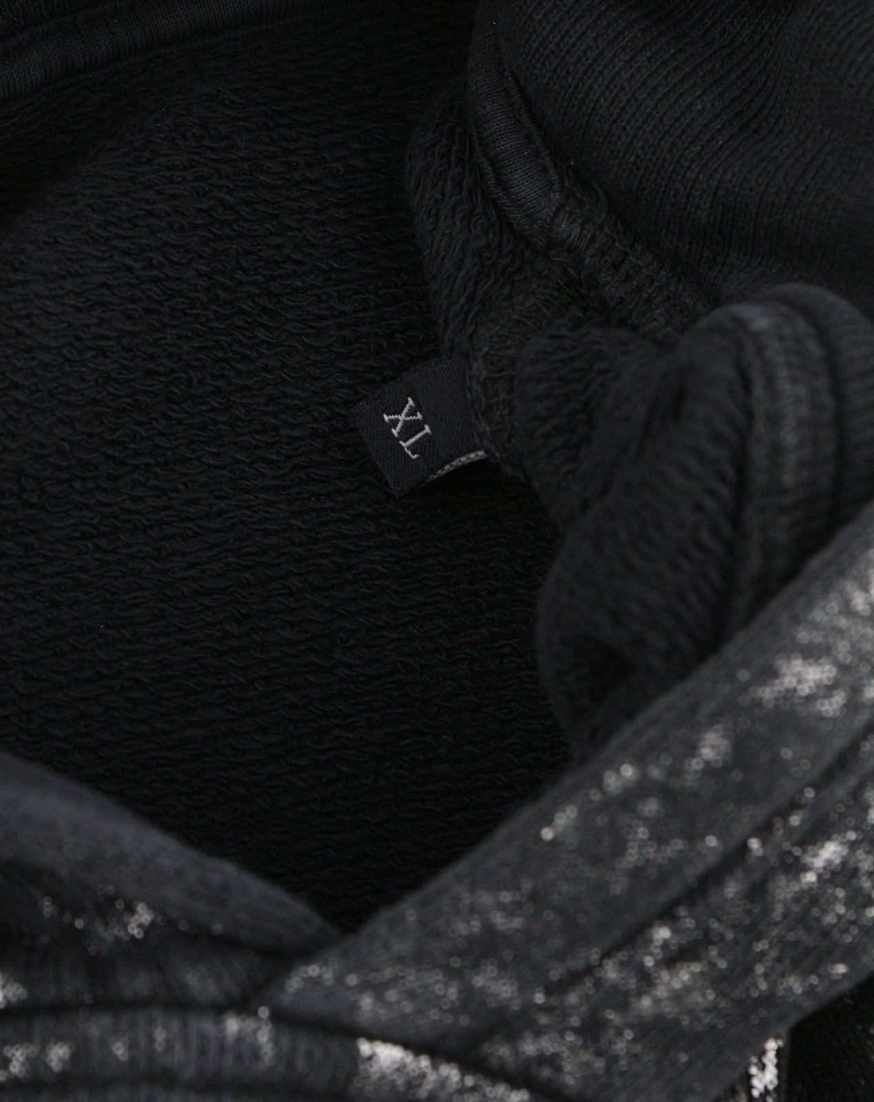 DIESEL S-Boxt-Hood-Q6 Men Hoodie XL Black Metallic Shiny Relaxed Fit RRP395