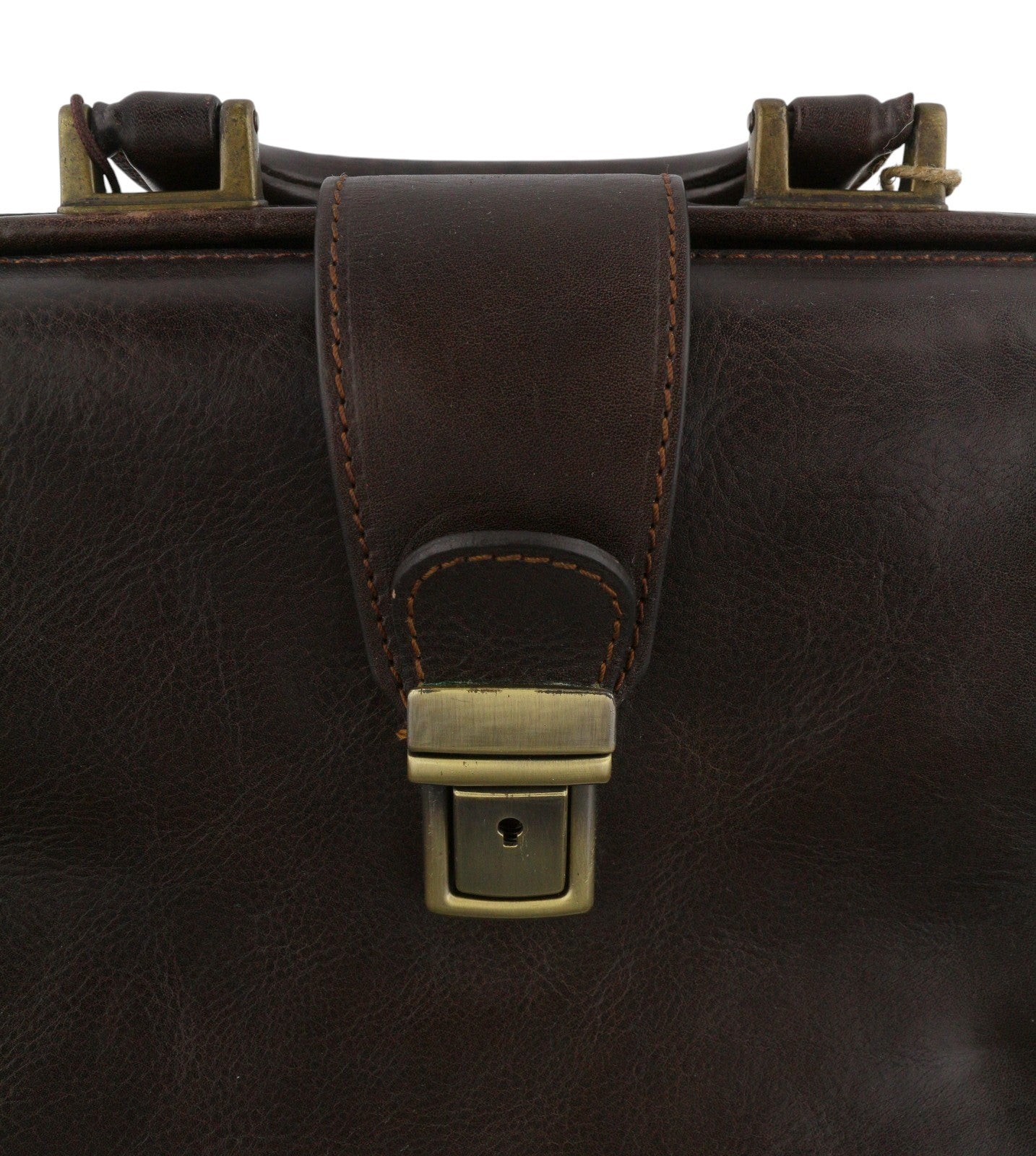 TIME RESISTANCE David Copperfield Women Bag Brown Leather Doctor Briefcase