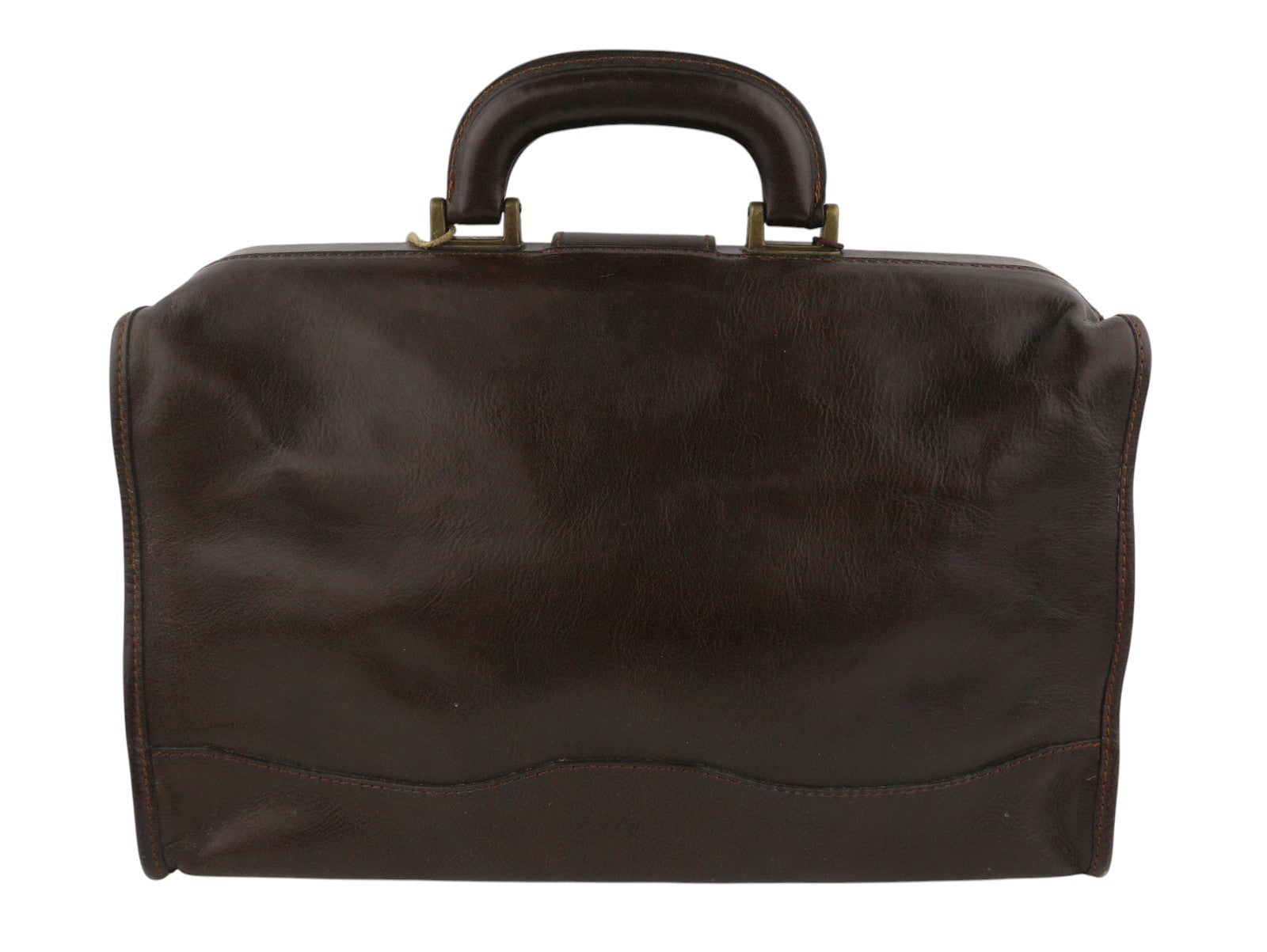 TIME RESISTANCE David Copperfield Women Bag Brown Leather Doctor Briefcase