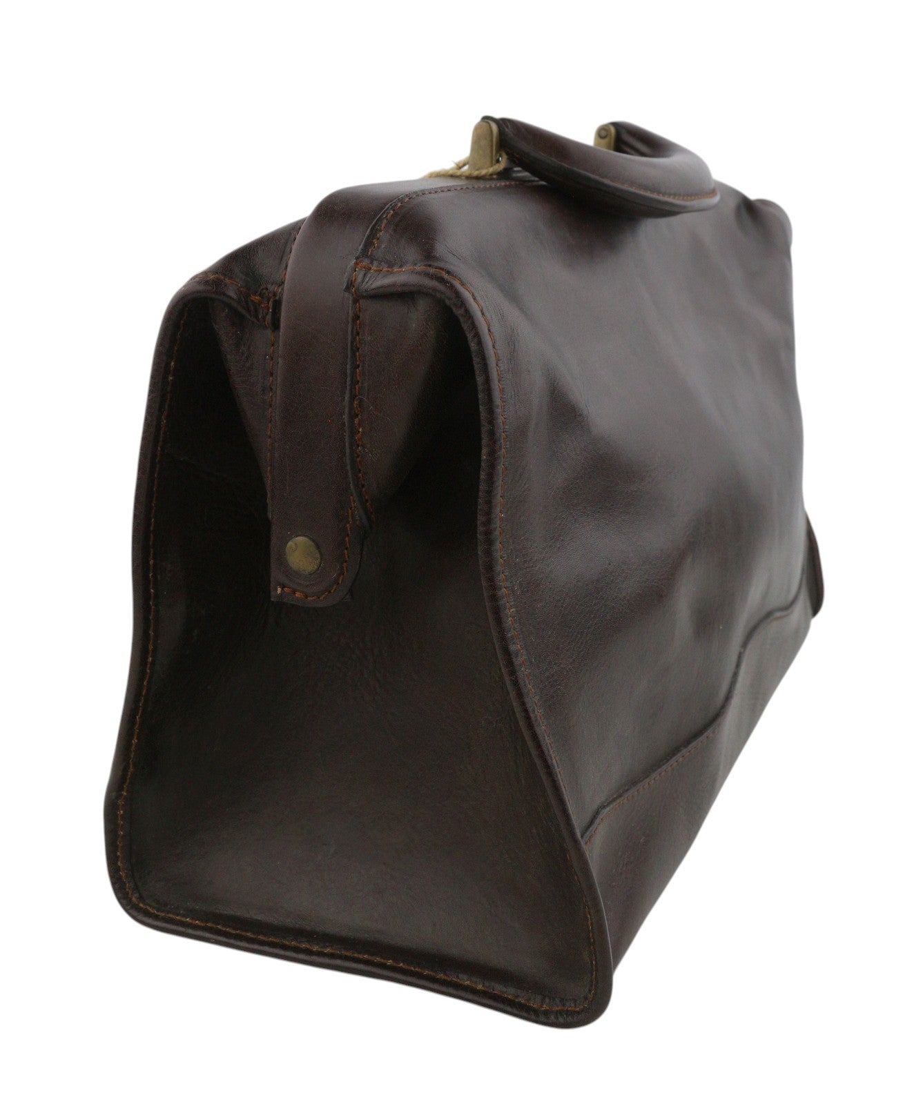 TIME RESISTANCE David Copperfield Women Bag Brown Leather Doctor Briefcase