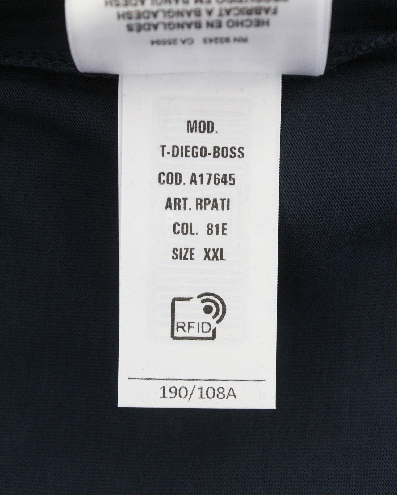 DIESEL T-Diego-Boss Men T-Shirt 2XL Blue Tricot Crew Collar Short Sleeved