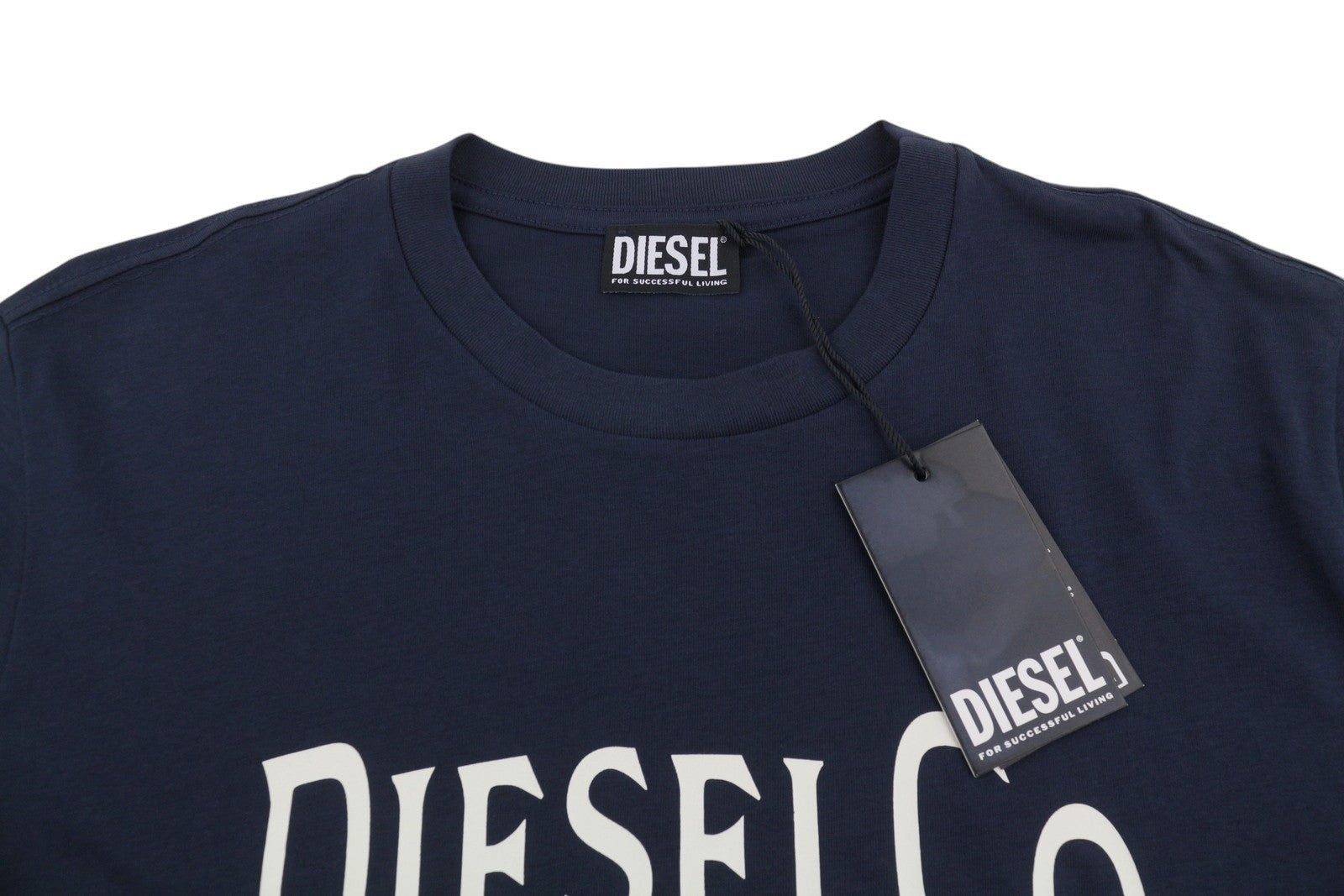 DIESEL T-Diego-Boss Men T-Shirt 2XL Blue Tricot Crew Collar Short Sleeved