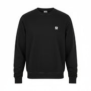 DIESEL S-Girk-K12 Men Sweatshirt M Black Crew Neck Long Sleeve Pull On
