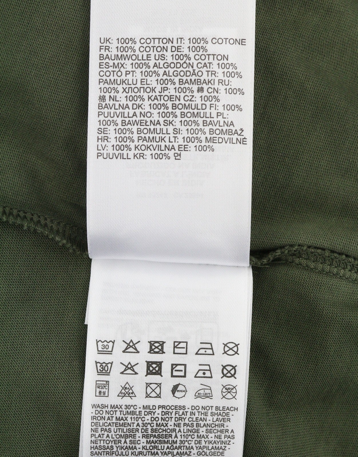 DIESEL T-Wash-Out Men T-Shirt M Green Faded Tricot Oversized Short Sleeve