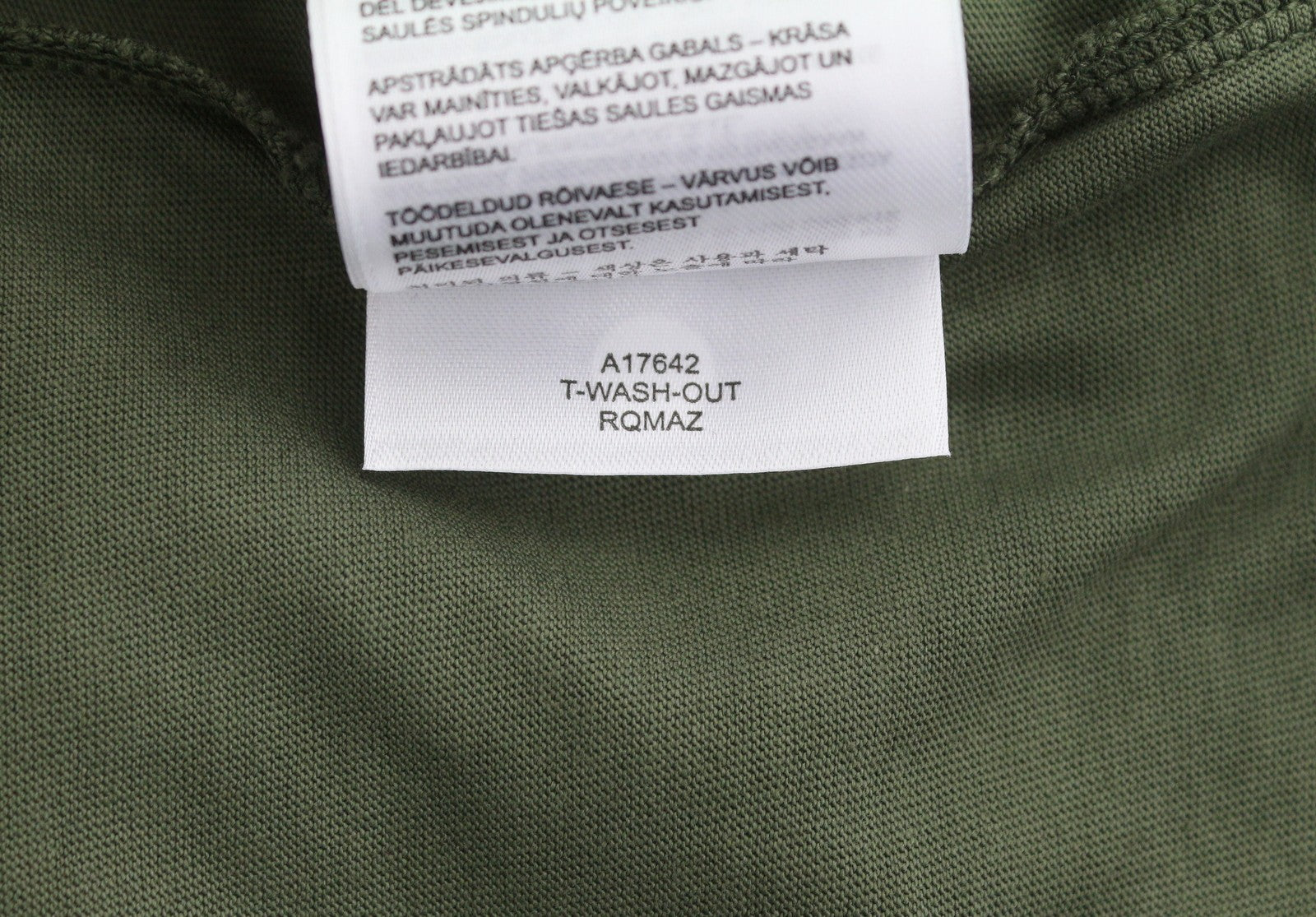 DIESEL T-Wash-Out Men T-Shirt M Green Faded Tricot Oversized Short Sleeve