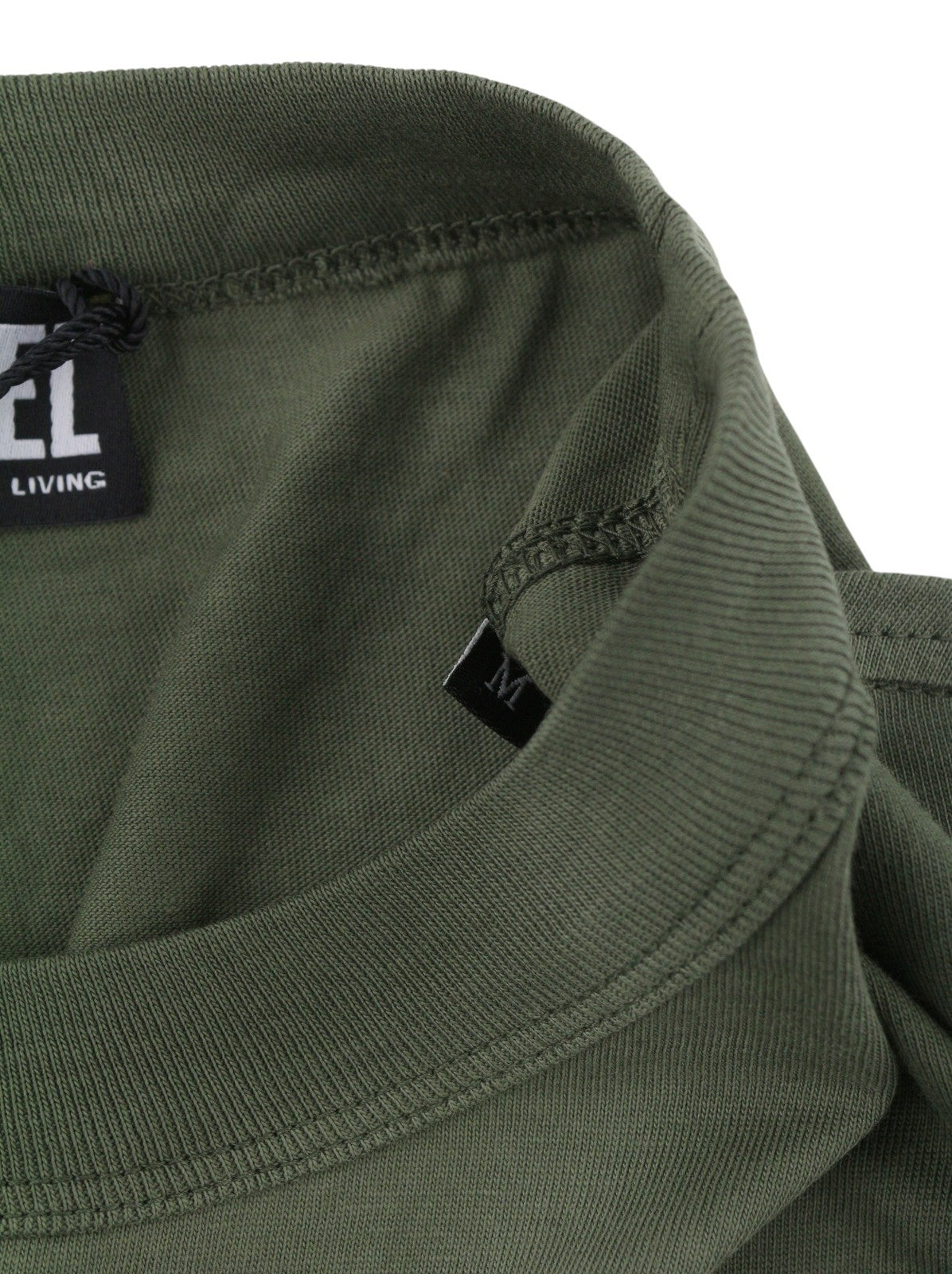 DIESEL T-Wash-Out Men T-Shirt M Green Faded Tricot Oversized Short Sleeve