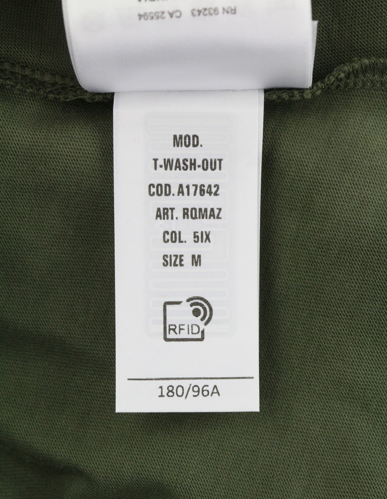 DIESEL T-Wash-Out Men T-Shirt M Green Faded Tricot Oversized Short Sleeve