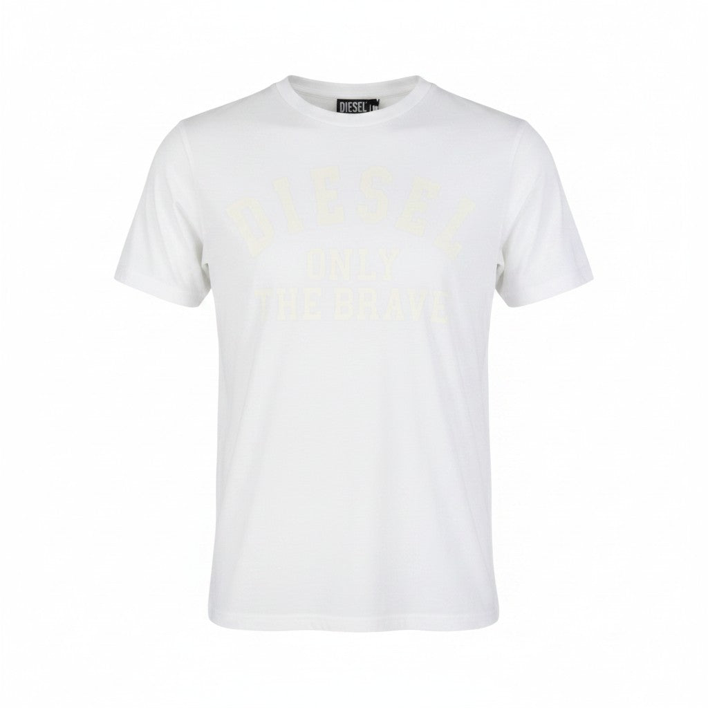 DIESEL T-Just 260141 OFF Men T-Shirt XL White Crew Neck Tricot Short Sleeve