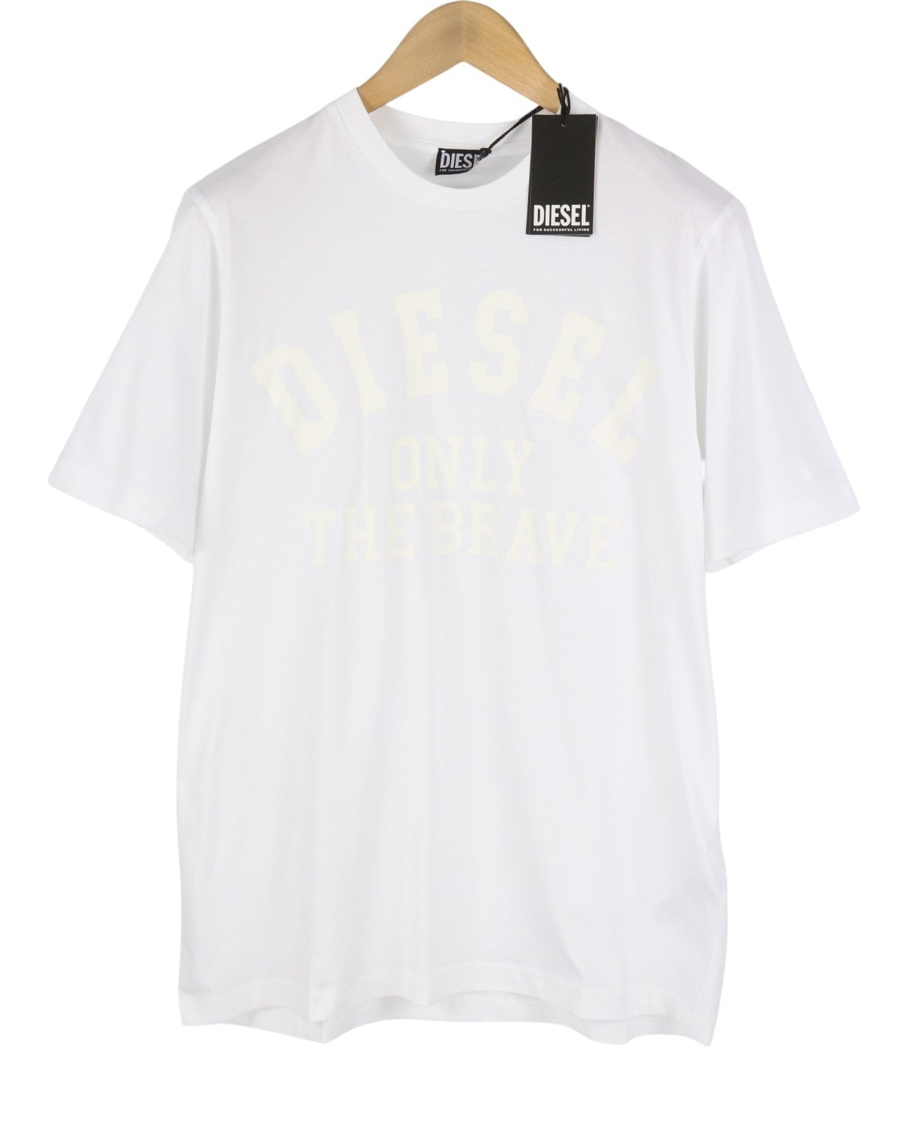 DIESEL T-Just 260141 OFF Men T-Shirt XL White Crew Neck Tricot Short Sleeve