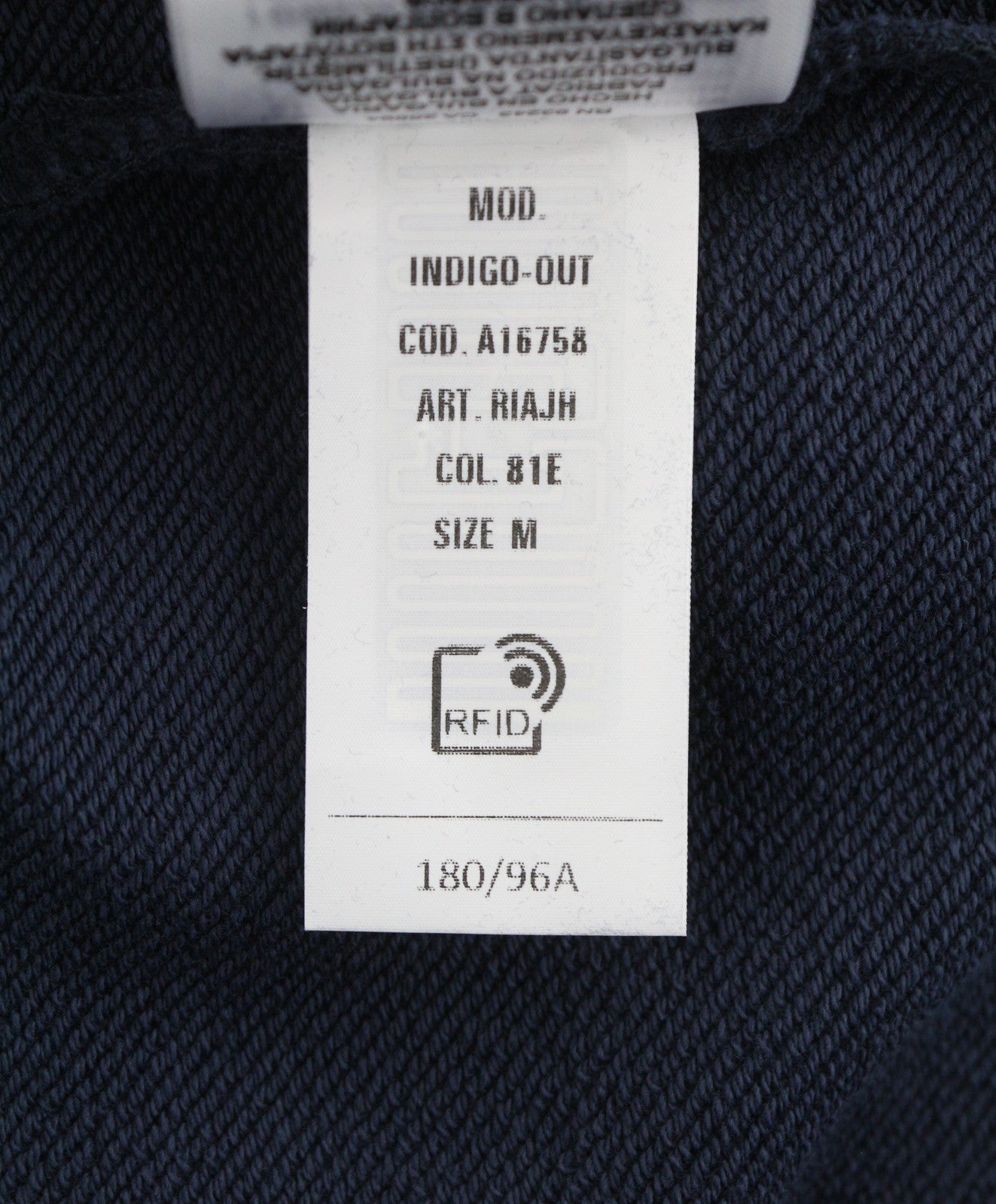 DIESEL Indigo-Out Men Sweatshirt M Blue Crew Neck Fluffy Logo Pull On RRP175
