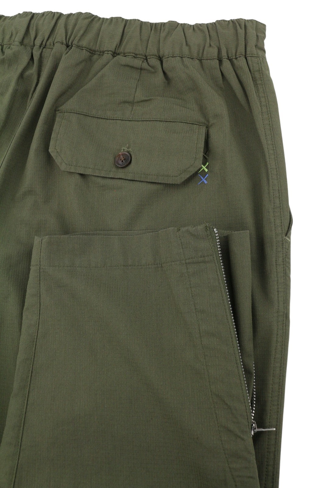 SCOTCH & SODA Men Trousers W31 Green Elastic Waist Zip Hems