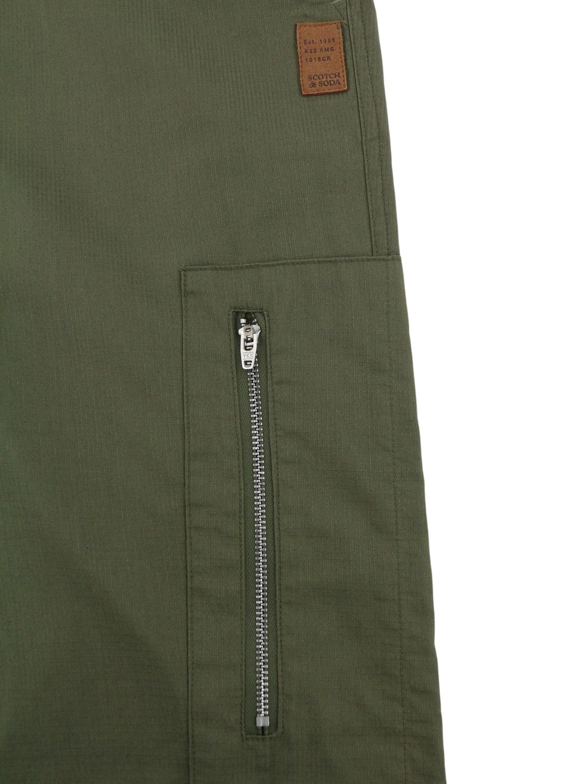 SCOTCH & SODA Men Trousers W31 Green Elastic Waist Zip Hems