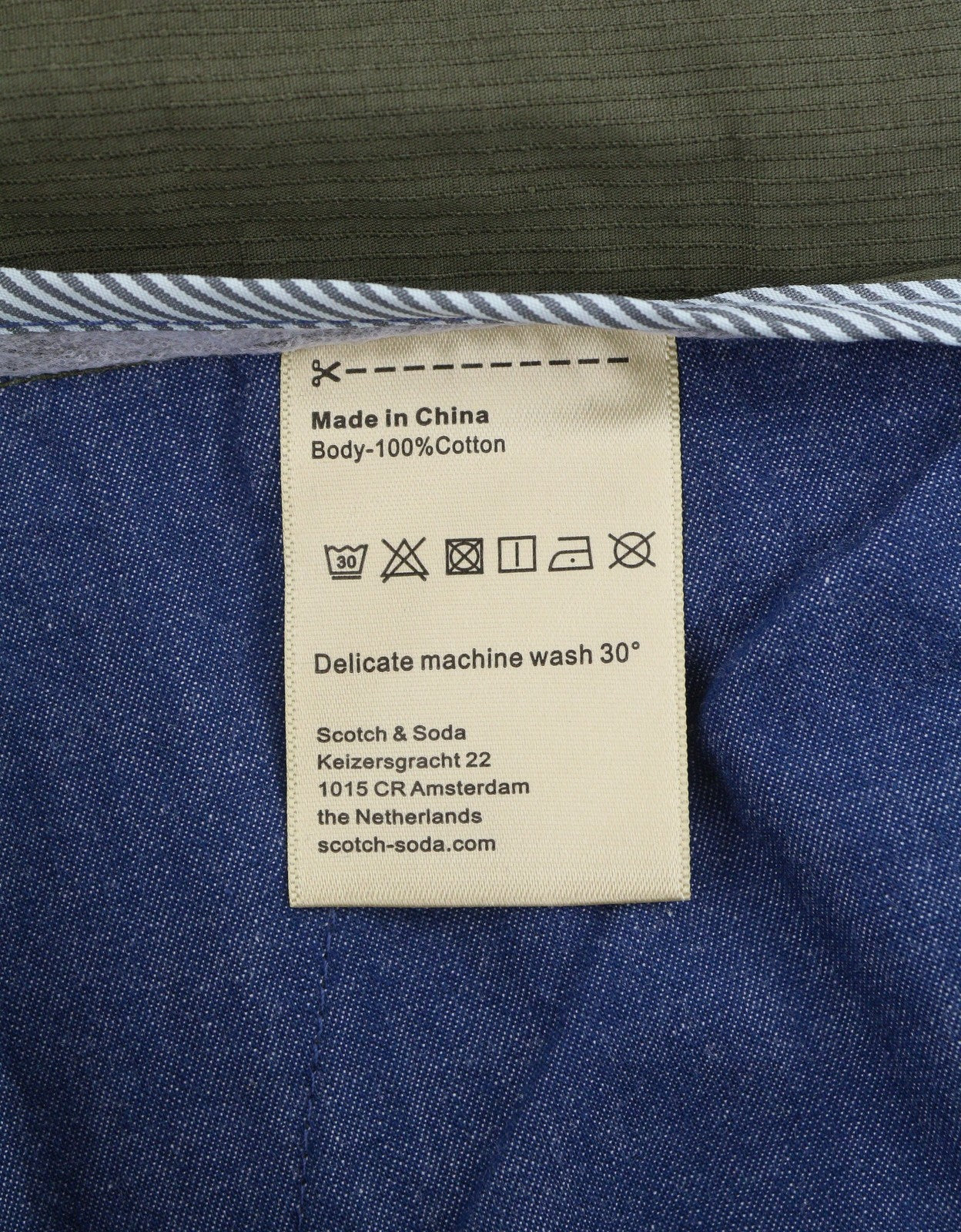 SCOTCH & SODA Men Trousers W31 Green Elastic Waist Zip Hems