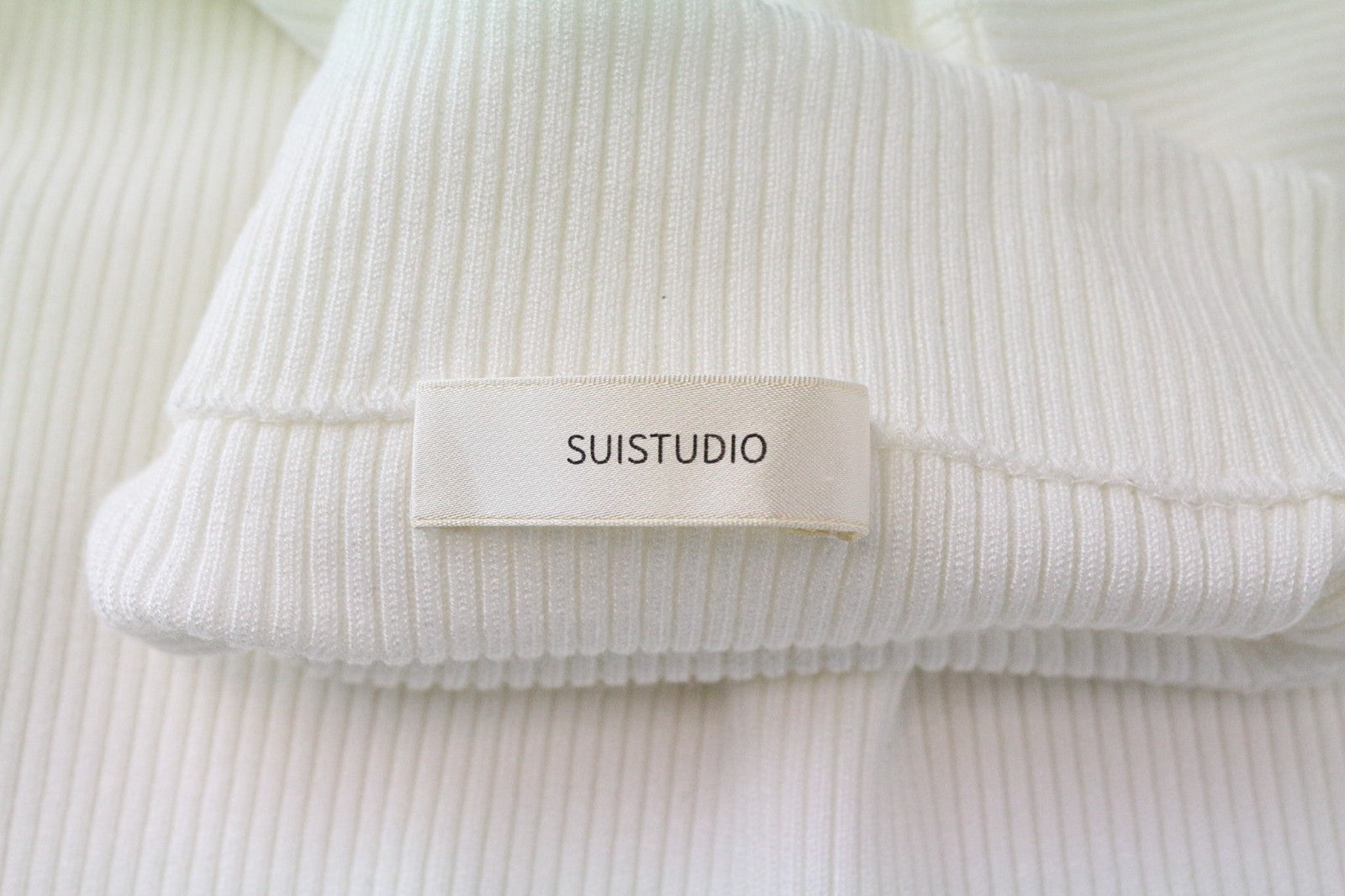 SUISTUDIO Blanca Women T-Shirt XS White Sleeveless Ribbed Round Neck Pull On