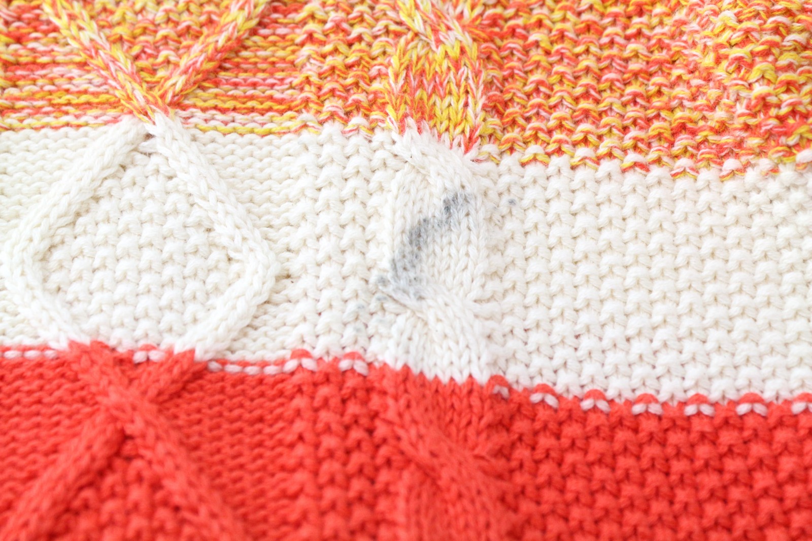 SCOTCH & SODA Ams Couture Men Jumper M Orange Cotton Striped Knitted Sweater