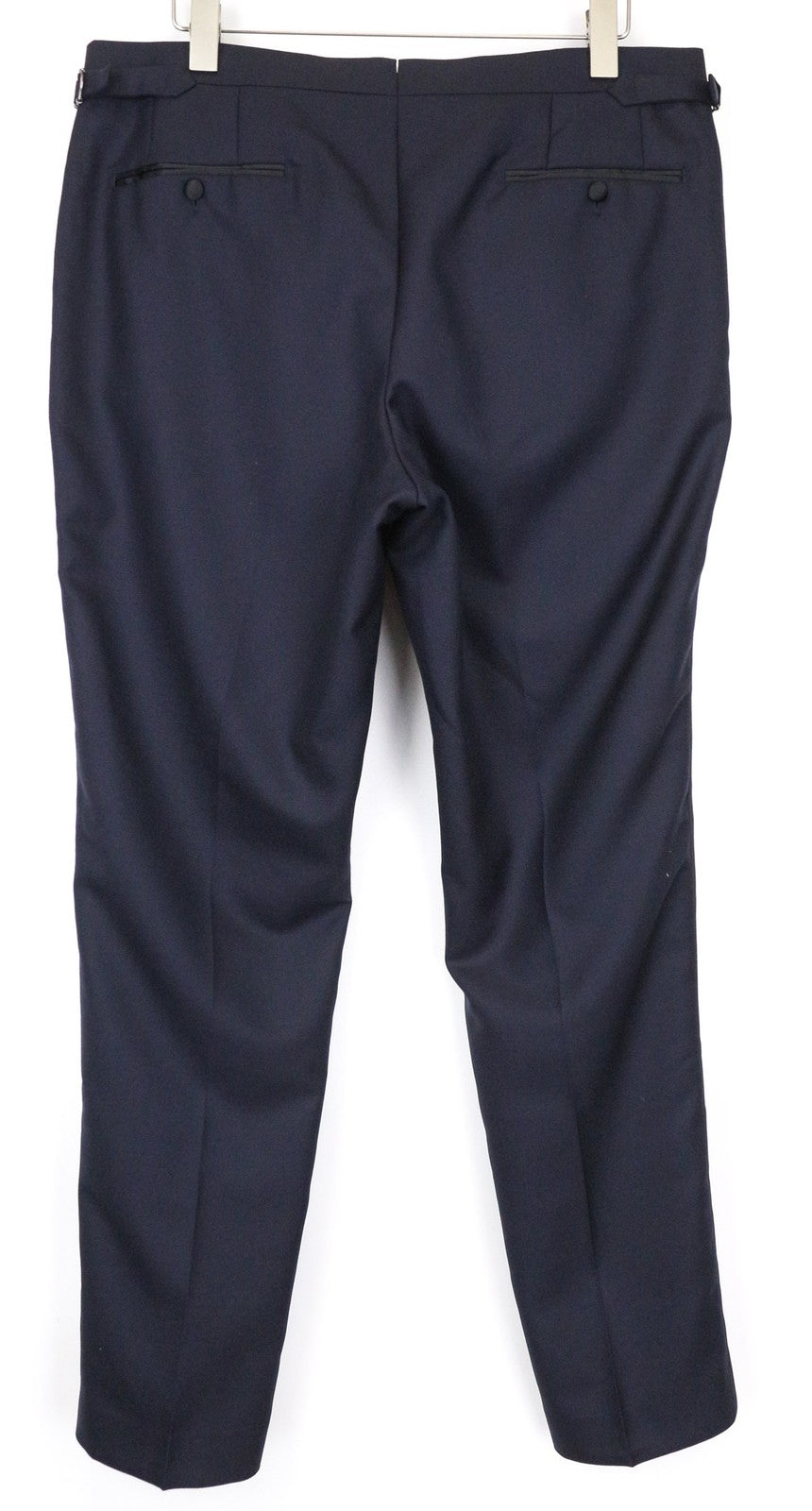 SUITSUPPLY Jort Washington Tux vyriškos kelnės UK46R tamsiai mėlynos grynos vilnos klostuotos kelnės 