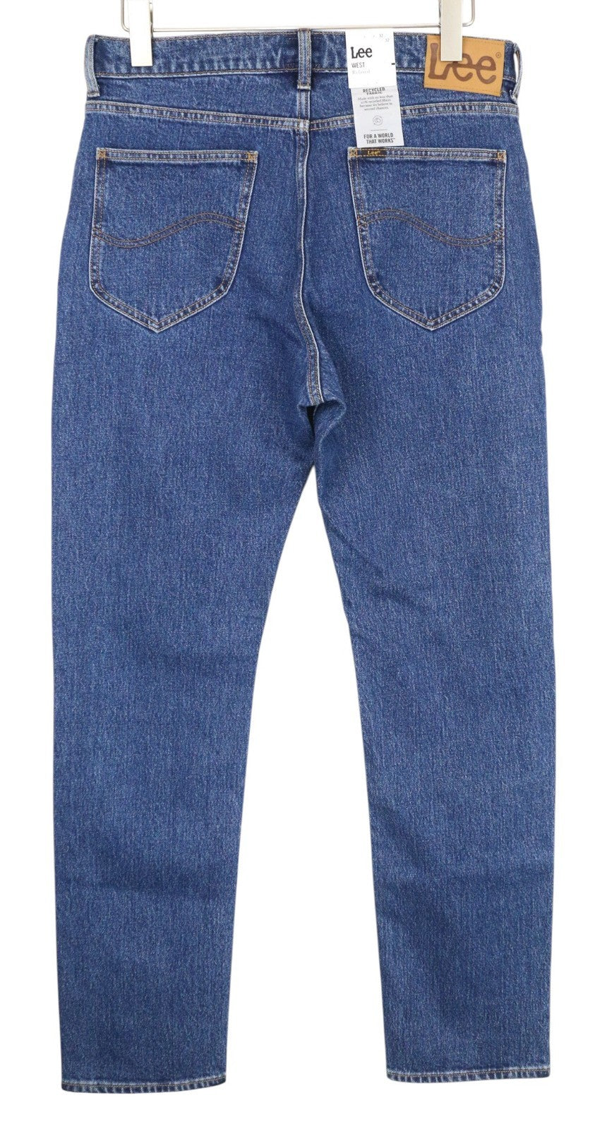 LEE West Men Jeans W32/L32 Relaxed Fit Denim Cotton Stretch Blue Casual