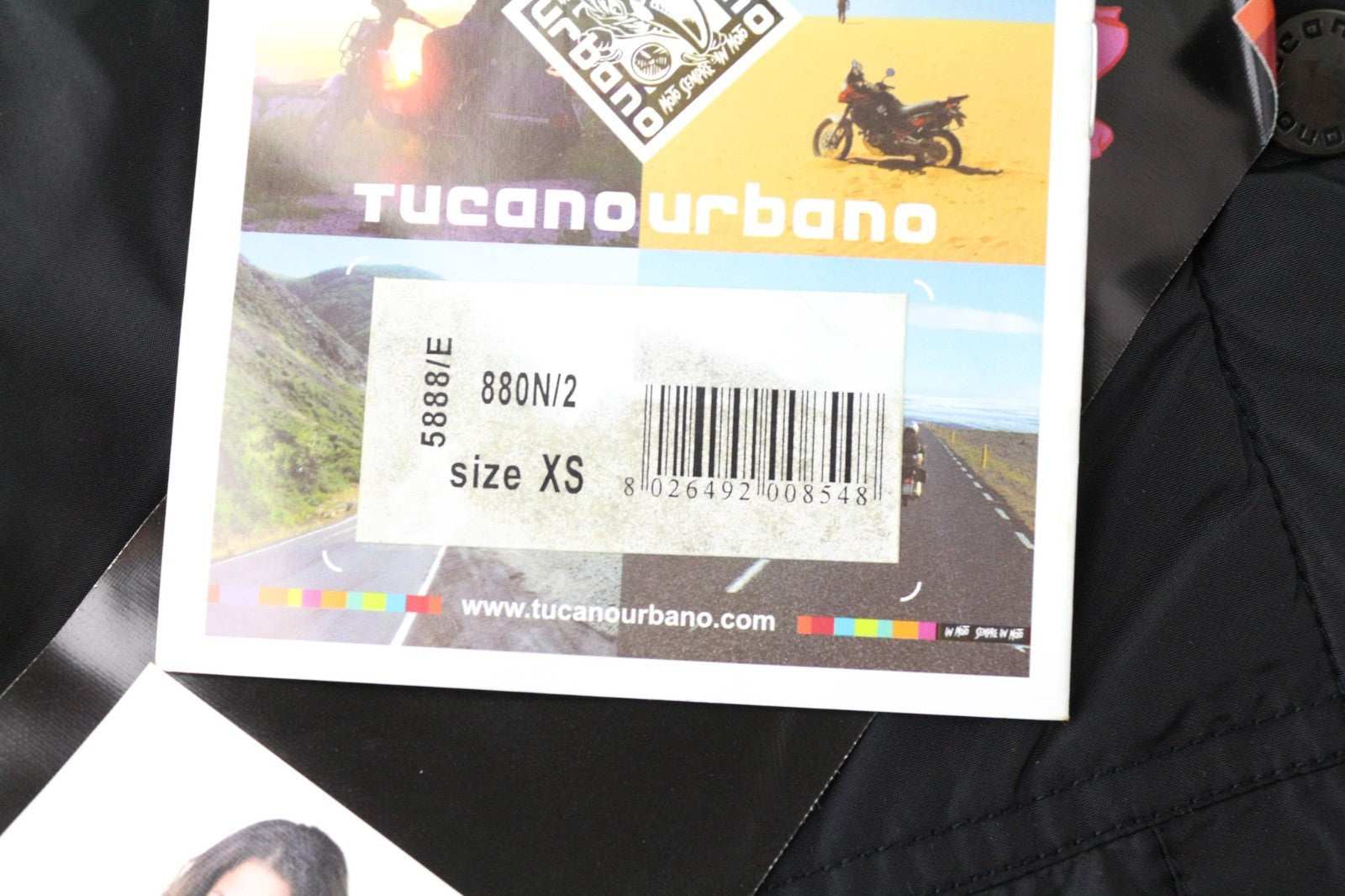 TUCANO URBANO Lori Women Jacket XS Black Windproof Lined Moto Single-Breasted