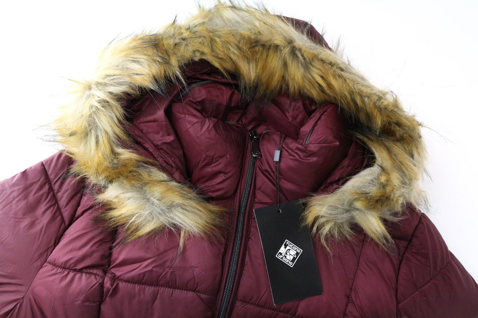 TUCANO URBANO Furbet Women Jacket L Red Water-Repellent Windproof Hooded