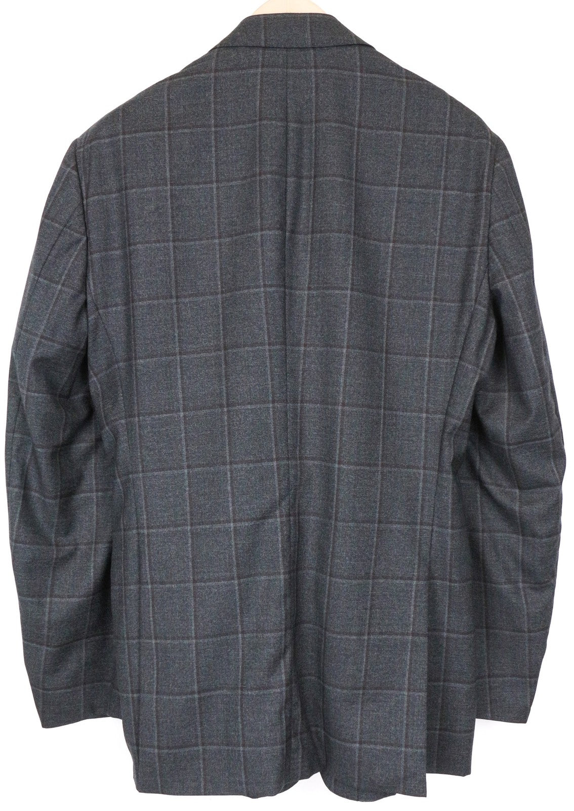 „SUITSUPPLY Lazio“ vyriškas švarkas, pilkas, grynos vilnos, languotas, vieneilis, 42 dydžio 