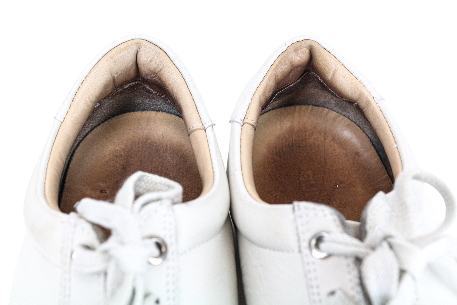 SUITSUPPLY Men Trainers EU41 Beige Greyish Leather Low-Top Casual Sneakers